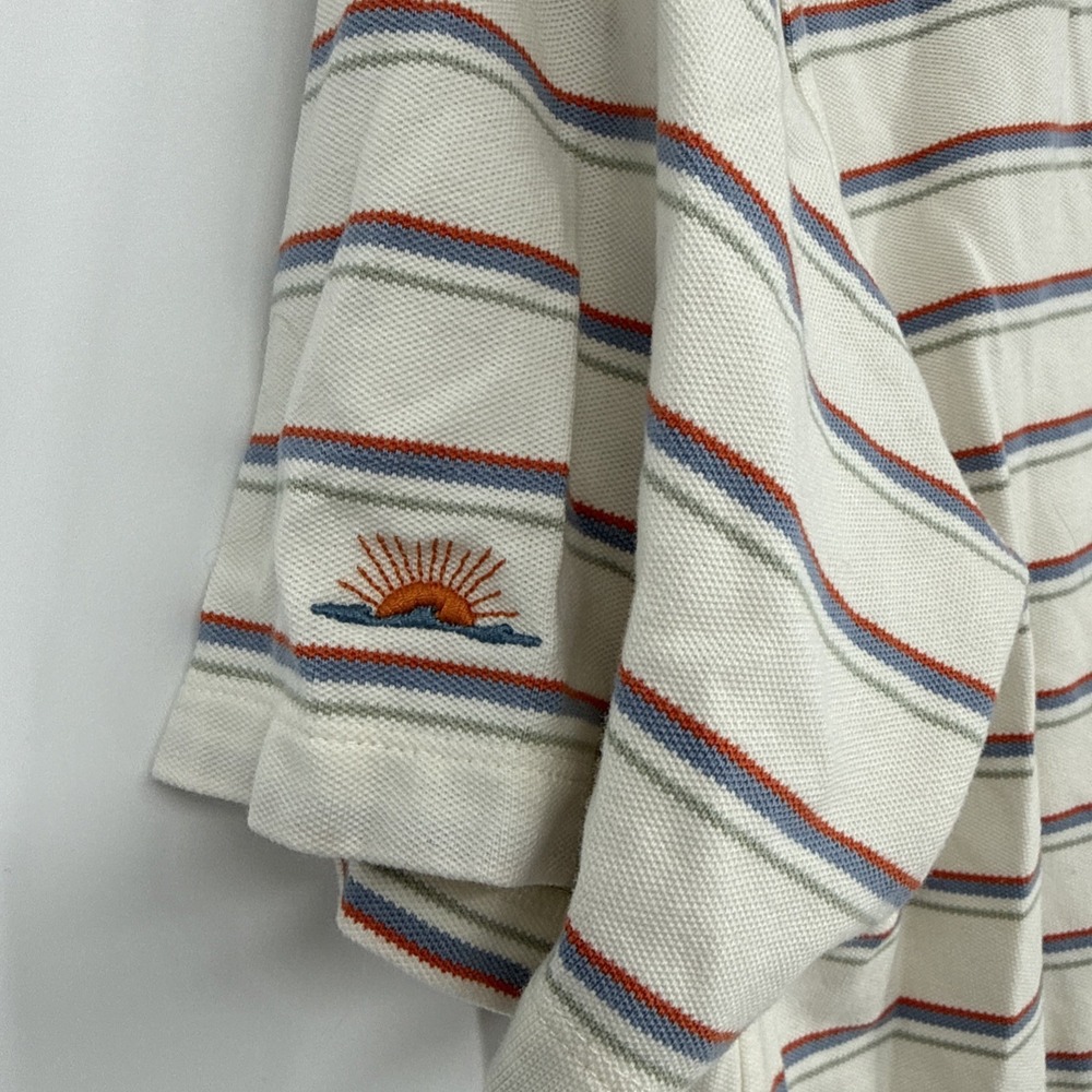 Faherty Sunwashed Striped Pique Polo Dress Medium Beach Resort Tennis Golf - Picture 5 of 8